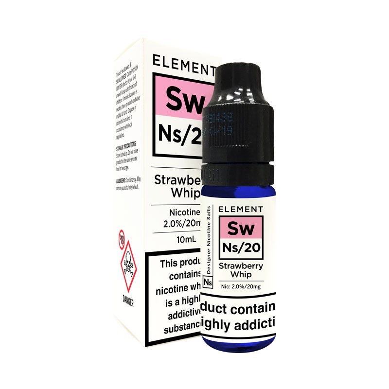 Strawberry Whip e-liquid 10ml - Element NS20 | NS10 Nic Salt