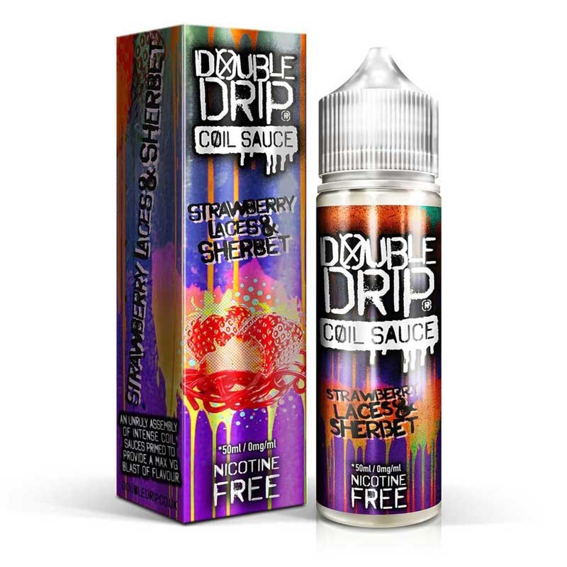 Strawberry Laces & Sherbet e-liquid 50ml short fill - Double Drip