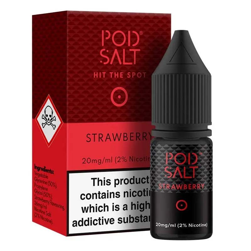 Strawberry e-liquid 10ml - Pod Salt Nic Salt