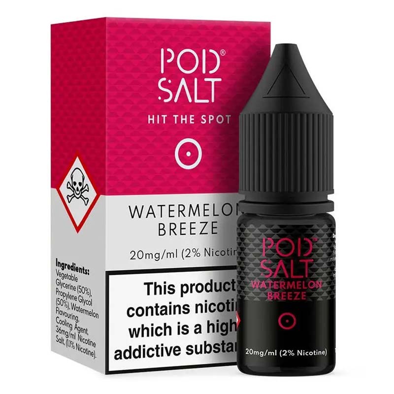 Watermelon Breeze e-liquid 10ml - Pod Salt Nic Salt