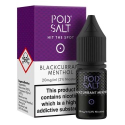 Blackcurrant Menthol e-liquid 10ml - Pod Salt Nic Salt