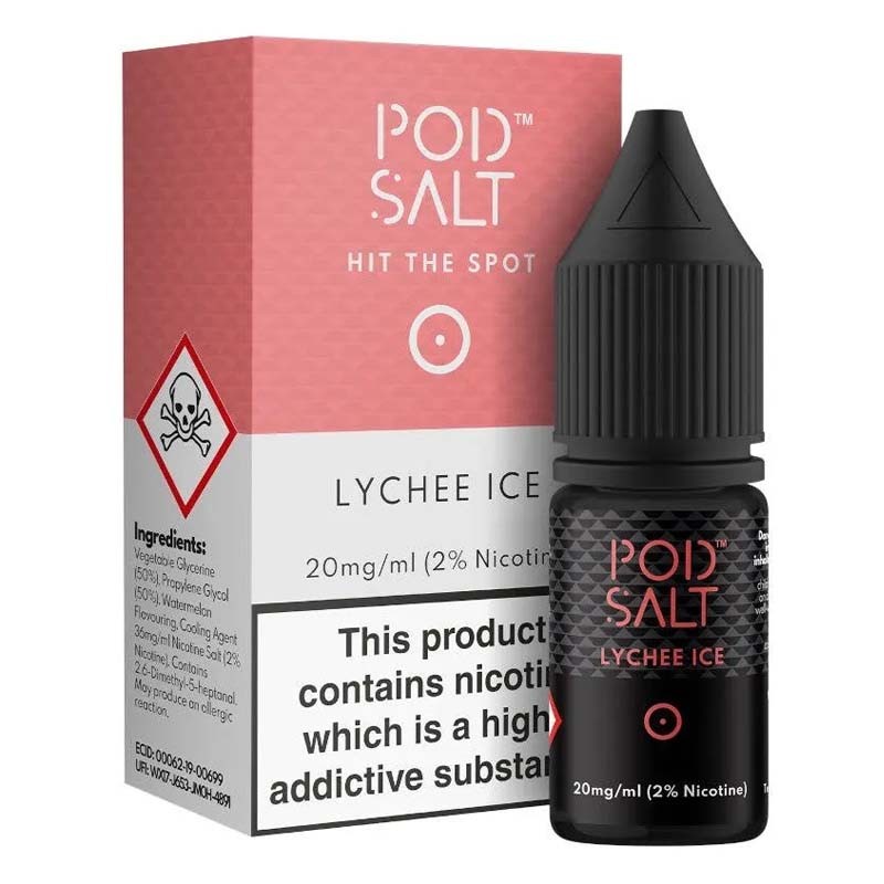 Lychee Ice e-liquid 10ml - Pod Salt Nic Salt