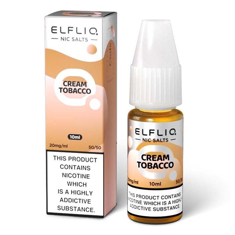 Cream Tobacco e-liquid 10ml - Elf Bar Elfliq Nic Salt