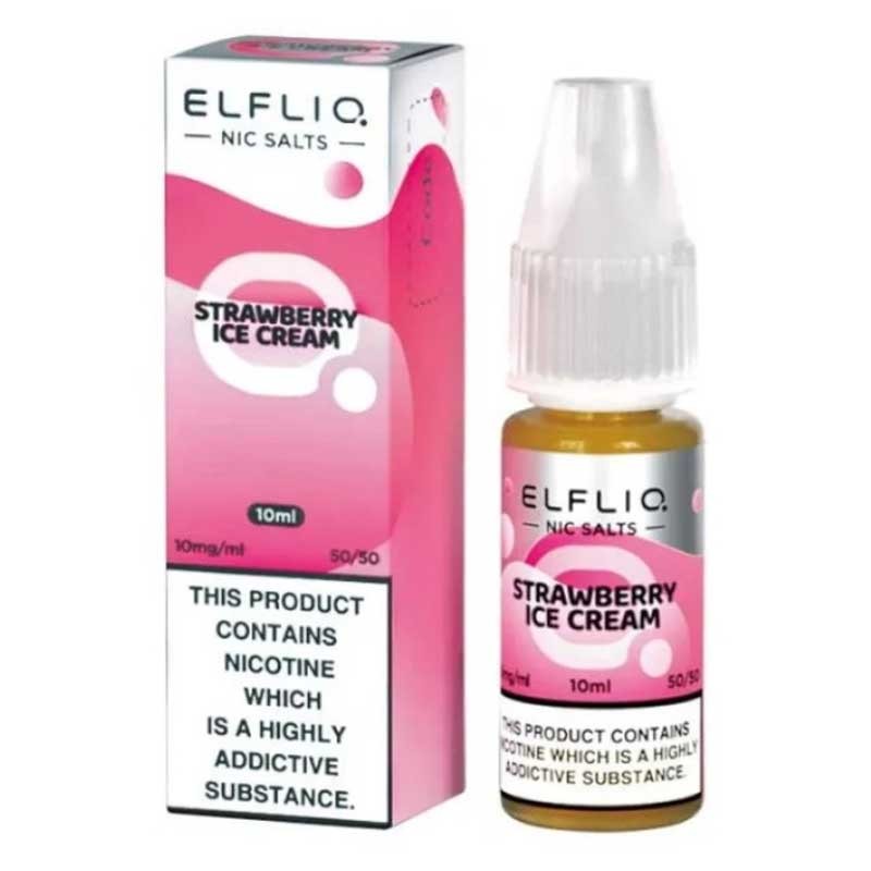 Strawberry Ice Cream e-liquid 10ml - Elf Bar Elfliq Nic Salt