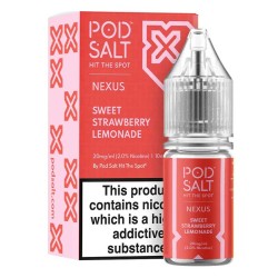 Sweet Strawberry Lemonade e-liquid 10ml - Pod Salt Nexus Nic Salt