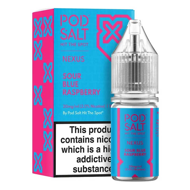 Sour Blue Raspberry e-liquid 10ml - Pod Salt Nexus Nic Salt