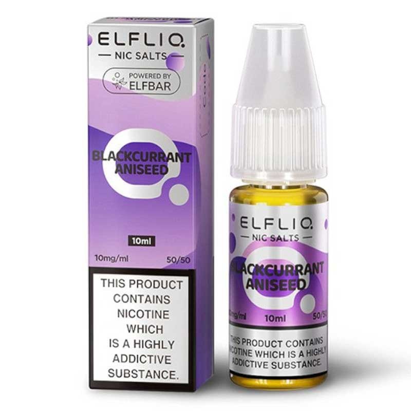 Blackcurrant Aniseed e-liquid 10ml - Elf Bar Elfliq Nic Salt