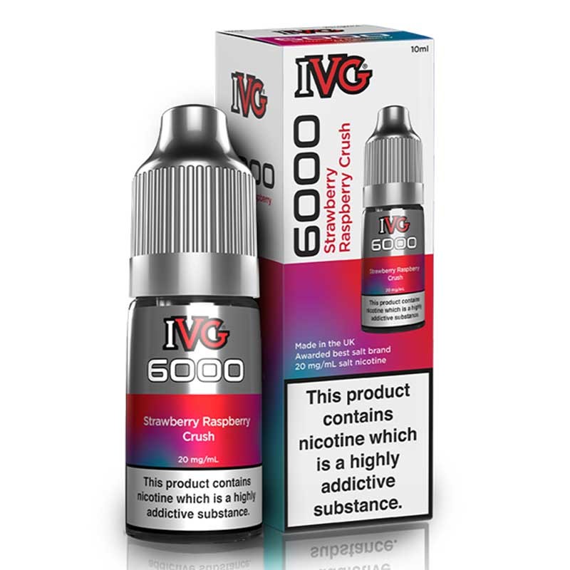 Strawberry Raspberry Crush e-liquid 10ml - IVG 6000 Nic Salt