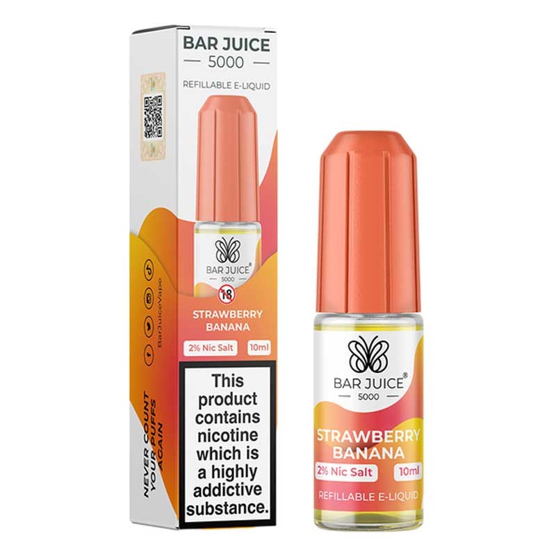 Strawberry Banana e-liquid 10ml - Bar Juice 5000 Nic Salt