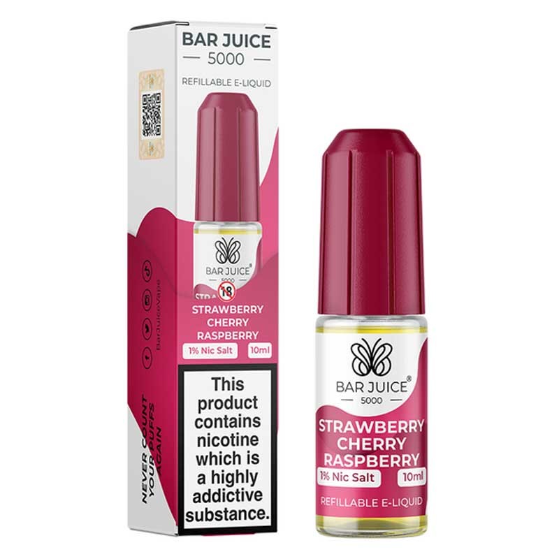 Strawberry Cherry Raspberry e-liquid 10ml - Bar Juice 5000 Nic Salt