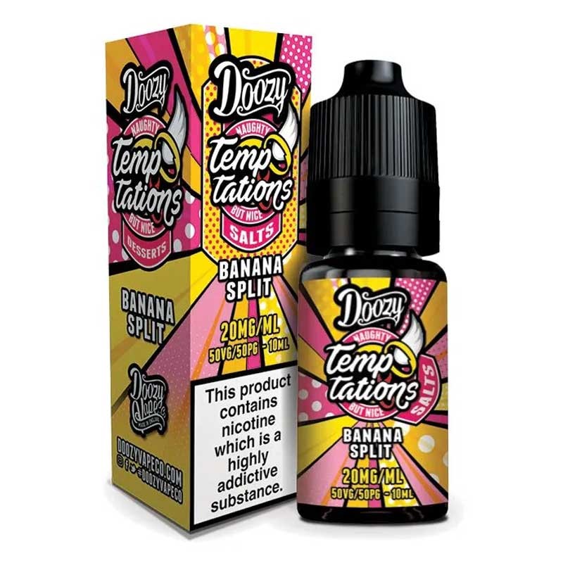 Banana Split e-liquid 10ml - Doozy Temptations Nic Salt