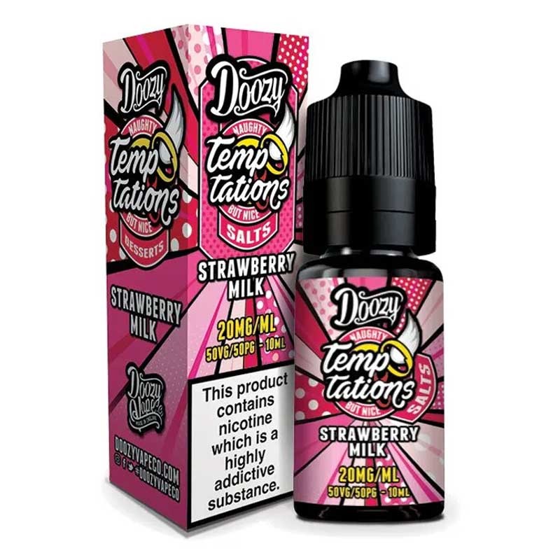 Strawberry Milk e-liquid 10ml - Doozy Temptations Nic Salt