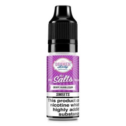 Grape Bubblegum e-liquid 10ml - Dinner Lady Nic Salt
